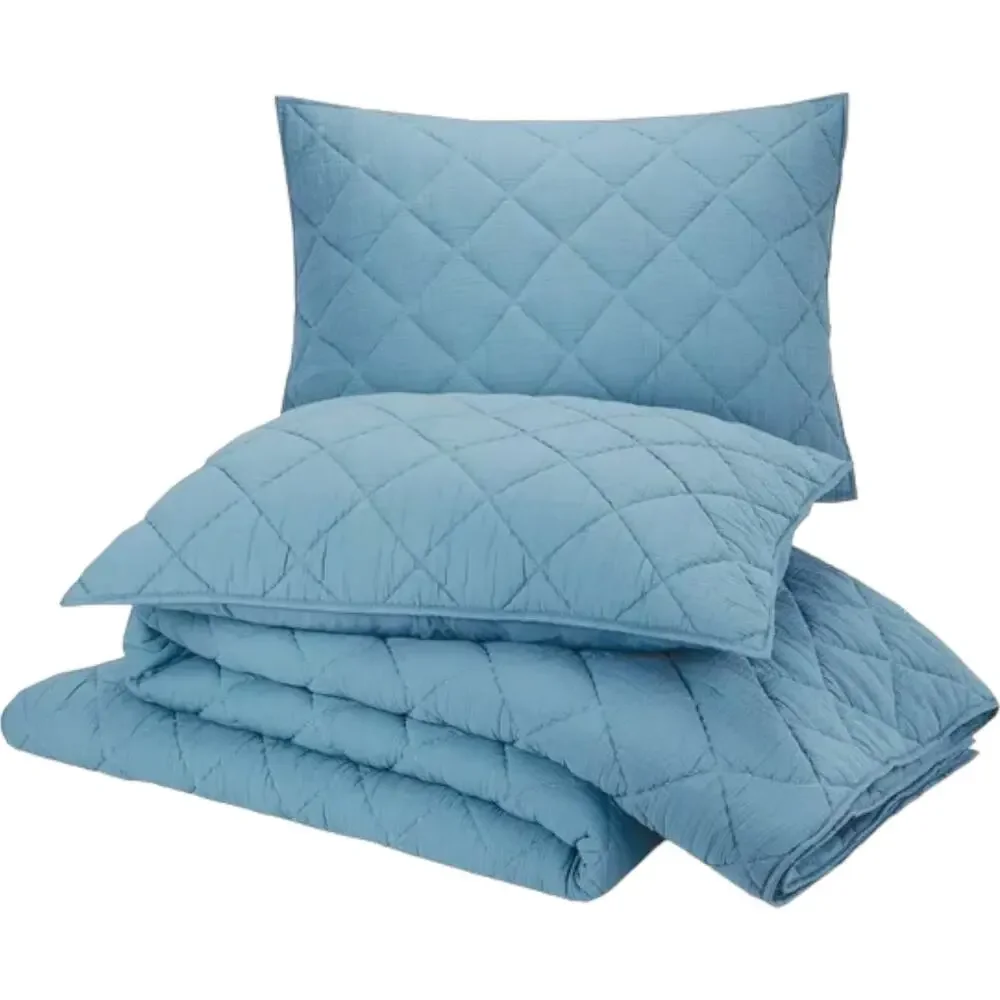Better Homes & Gardens Blue Diamond Gauze Quilt, Full/Queen